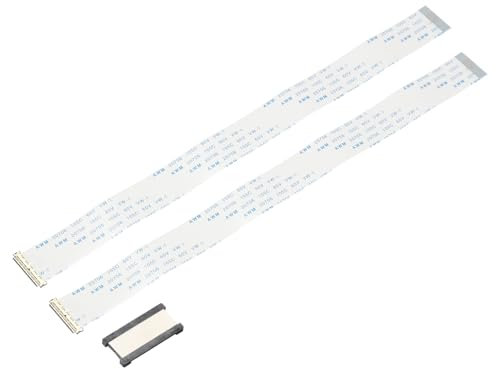 QUARKZMAN 2 Pcs Câbles Plats Flexibles FFC EDP avec Adaptateur d'Extension 30 Broches, Pas de 0,5 mm, Longueur de 200 mm, Type B pour Téléviseur LCD, Lecteur DVD, Autoradio