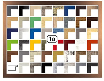 Multicolore Bilderrahmen Posterrahmen Puzzlerahmen 60x90 cm Kupfer Dekor 90x60 cm mit weisser Rückwand und klarem Acrylglas
