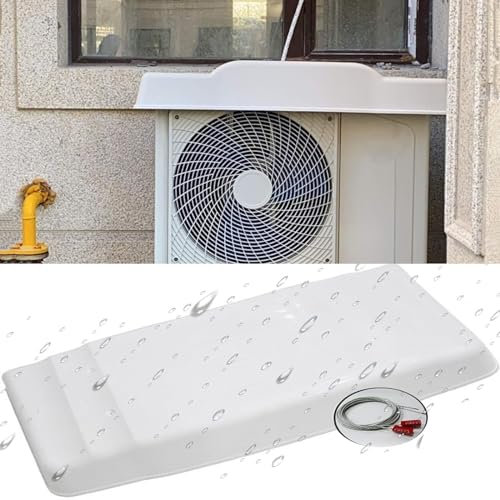 Condizionatore D'aria Per Finestra Esterna Mini Copertura Ca Divisa Tutto Il Tempo Copertura In Pvc Per Pompa Di Calore Minisplit Condensatore Compresso(Size:110x45x17cm/43.3x17.7x6.7in,Color:Bianco)