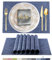 ARTAND Platzsets Abwaschbar 6er Set Vinyl Tischsets für Esstisch Küchen Platzset Dauerhaft PlatzdeckenTischzubehör -6er Set, 02 Blau