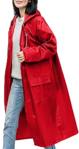 Veste Imperméable Femme Coupe Vent Manteau de Pluie avec Capuche de Travail Zippé Chaude Parka Outdoor Casual Grande Taille Randonnée Veste Marque Mi Saison Adulte Jacket(Vin,XXL)