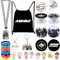 Kpop Geschenke Set für Ateez, inklusive Kordelzug Tasche Rucksack, Halskette, Ohrringe, Armbänder, Knopfnadeln, Schlüsselband, Ausweishalter, Schlüsselanhänger, Telefonringhalter, Cartoon-Abzeichen,