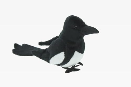 Teddys Rothenburg Kuscheltier Elster Vogel 12 cm schwarz-weiß Plüschelster Plüschtier