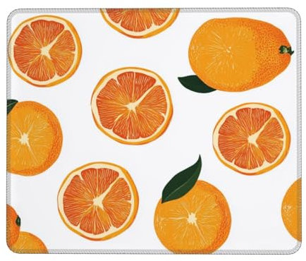 Tapis de souris orange pour jeux vidéo - 25 x 30 cm