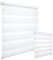 WOLTU 2 Stück Doppelrollo Klemmfix ohne Bohren Duo Rollo Klemmrollo für Fenster mit Klemmträger, Fensterrollo Lichtdurchlässig & Verdunkelnd Wandmontage, Weiß, 110x120 cm (Stoffbreite 106 cm)