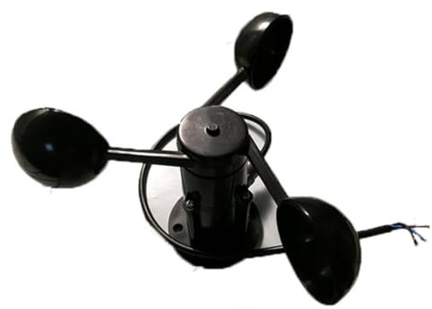 Happyyami 485 Windmesser anemometer Wind gauge cup wind transmitter Wind speed sensor Wind speed measuring system Wind sensor Wind velocity sensor Windsensor Black