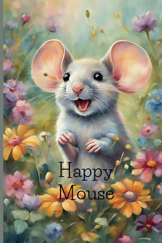 Happy Mouse: Notebook for school, squared office notebook: 110 pages for writing down the most important information, notes, a painted picture of animals. Painted animals