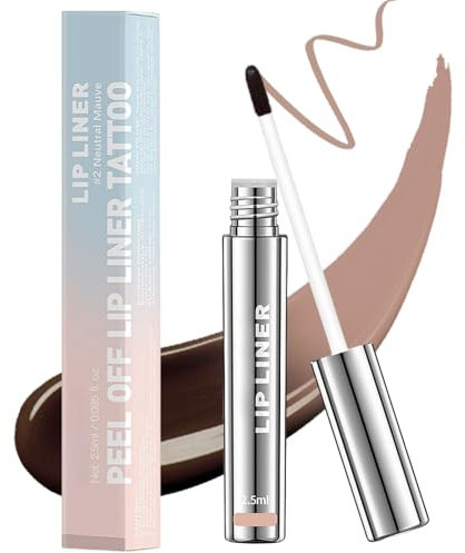 Lip Liner Lip Stain Peel Off,Lip Tint Lip Stain Long Lasting, Lip Tattoo Peel Off -Highly Pigmented, Smooth, and Smudge-proof Formula Peel Off Lip Liner Stain for Women