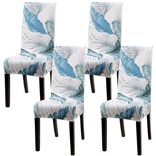 YISUN Dining Chair Covers Set of 4, Stretch Spandex Jacquard Washable | Dining Chair Protector Decoration Cover Seat Slipcover for Hotel, Kitchen, Ceremony, Banquet Wedding Party
