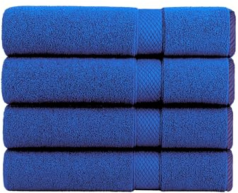 Egeria Diamant Handtücher, 50 x 100 cm, weiches und saugfähiges Handtücher-Set für Bad, Dusche und den täglichen Gebrauch, 4er-Pack, Royal