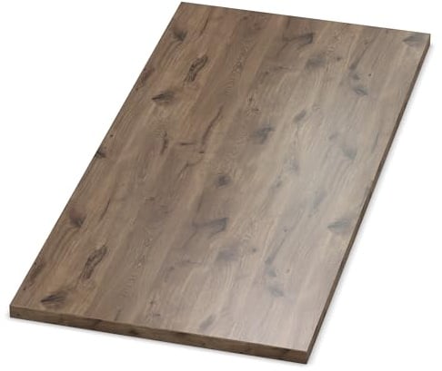 AUPROTEC Tischplatte 19mm Eiche Castell 70x50 cm I Spanplatte mit 1mm ABS Kante & PU-Verleimung I melaminharzbeschichtet I elegant & wasserabweisend