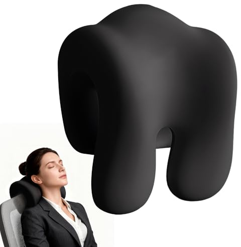 Wxeadu Kopfstütze Bürostuhl, Nackenstütze mit Memory-Effekt, KopfstützeSofa Couch, Bürostuhl Kopfstütze, Nackenkissen für BürostuhlDrehstuhl, Rollstuhl (Schwarz)