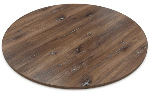 AUPROTEC Piano da tavolo 19 mm rotondo Ø 800 mm Eiche Bijoux Muskat pannello in legno con resina melamminica. Pannello in truciolato con bordo in ABS impiallacciato. Scelta: 80 cm
