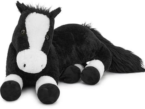 MorisMos 120cm lang riesen Pferd Kuscheltier XXL,Braun groß Pony Pferd Plüschtier Stofftier,Geburtstag Weihnachten Geschenk Kinder Baby