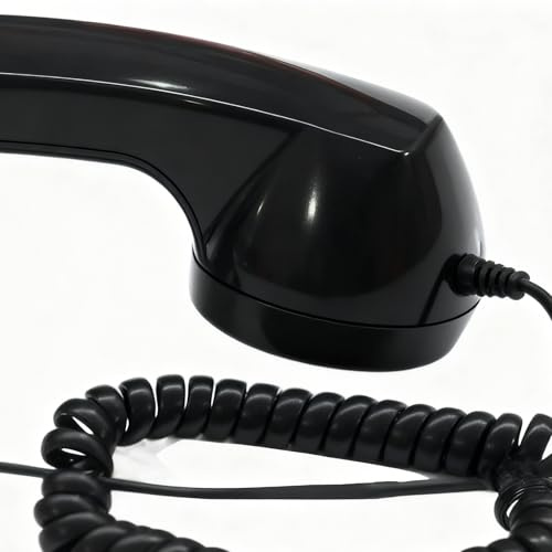 Genérico Auricolare retrò per telefoni cellulari | Adattatore per telefono fisso | Cuffie cablate - per accessorio fotografico posto di lavoro casa decorazione nostalgica festa a tema