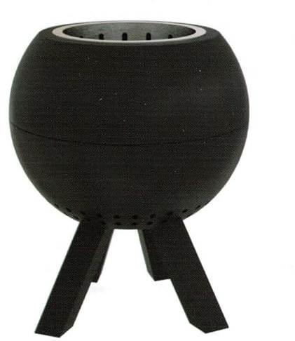 Tischfeuer schwarz D22xH27cm doppelwandig raucharm 2783-01