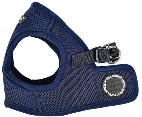 Puppia Dog Harness small dog and medium dog - Soft Vest in many colours - Also usable as Puppy Harness - Anti Pull Dog Lead, Navy, XS