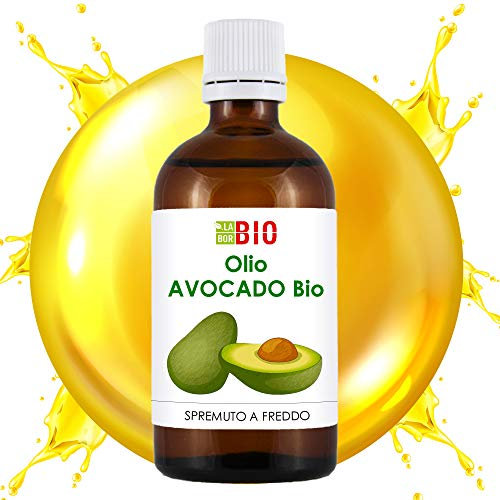 Olio di Avocado Bio 50 ml spremuto a freddo - Corpo Capelli Viso Terapeutico - 100% puro LaborBio