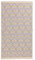 URBANARA Strandtuch Arade - 100% Reine Baumwolle, mit geometrischem Muster und Fransen - 100 x 180 cm, Duschtuch, Handtuch, Badetuch, Saunatuch, Hamamtuch (Zartrosa/Grau/Gelb)