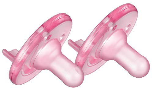Philips AVENT - SCF192/07 - Sucette classique pour bébé - Orthodontique - Silicone - Rose - 3 mois - Lot de 2