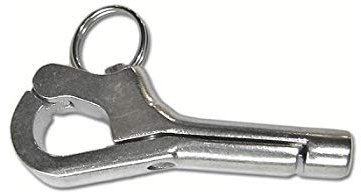 FP INOX Pelikan Haken 77 mm Gewinde M6 (Karabiner) Edelstahl A4-316