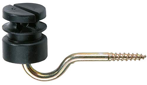 Agrarzone Weidezaun-Isolator Schlitzisolator schwarz, 5,3 mm Stütze (25er Pack)
