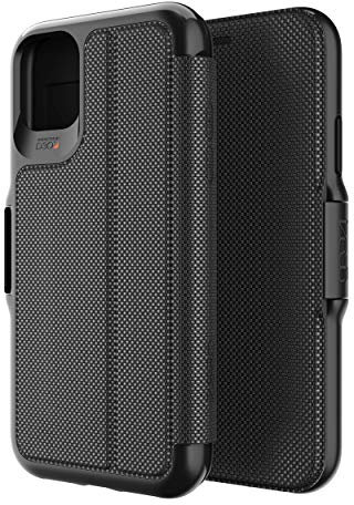 ZAGG Gear 4 Oxford Eco D30 Protective Case for iPhone 11 Pro, Stand, Shockproof, MagSafe, (Black)