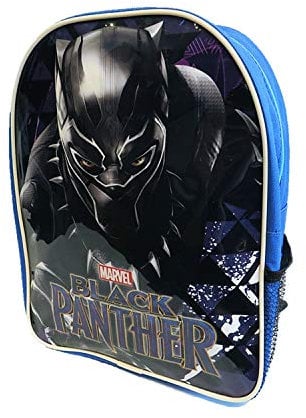 Children's Character Junior Backpack School Bag with Mesh Side Pocket (Black Panther)