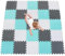 meiqicool Puzzlematte Spielmatte Spielteppich Schaumstoff Puzzle Kinderteppich Boden Puzzle kriechen Play Spiel Matte für Baby Kinder,Kleinkind sicher zu verwenden Grün-weiß-grau 25 PCS AHL