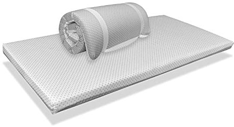 DORMISSIMO Kinder reisematratze 120X60 MIMO GRAU Höhe 5 cm - Abnehmbarer, waschbar, antibakteriell und leicht zu tragen