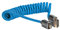 KONDOR BLUE | Micro HDMI to HDMI Cable 12-24 Braided Coiled | 4K 60Hz, 18Gbps, HDR, 3D Video & Nylon Braided with Reinforced connectors | Blue