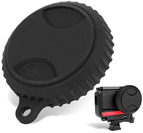 Universal Camera Lens Dust Cap, Portable Silicone Camera Lens Protector with Hanging Hole, Non-Slip Threaded Design, Drop and Water Resistant, for Insta 360 One R 1 Inch Lens.