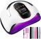 BEYAOBN Lampada UV LED Lampada Unghie 168W Professionale Fornetto per Manicure/Pedicure Permanente Smalto Semipermanente 4 Timer con 10s/30s/60s/99s Display LED Automatico Sensore