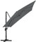 The Fellie 3 x 3m 360° Rotation Garden Parasol, Outdoor Cantilever Hanging Sun Shade Umbrella with Cross Base, 6 Adjustable Angle Patio Banana Umbrella, UPF 30+ UV Protection, Dark Grey