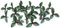 Christmas Holly Leaf Cake topper Decoration Decorating 12 20 50 Pcs Small Plastic holly leaf With 3 Berries Yule Log Topper Cupcake (pack of 12)