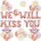 JOYMEMO We Will Miss You Dekorationen Rose Gold Wir werden dich vermissen Banner Stern Folienballon Glücksballons für den Ruhestand Weggehen Büroarbeit Abschied nehmen Abschlussfeier Zubehör
