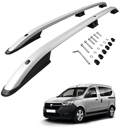 CHROMEMASTER | Dachreling Dachträger | Kompatibel mit Dacia Dokker 2012-2020; Zur Befestigung der Dachgepäckträger, Dachboxen oder Dachfahrradträger | Robuste Konstruktion aus Aluminium