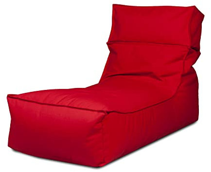 Ecopuf Outdoor Sitzsack Relaxliege Camel – wetterfester Sitzsack Sessel mit Abnehmbarer Kopfstütze – UV-resistenter Bean Bag – für drinnen und draußen