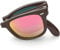 Joopin Rechteckige Faltbare Sonnenbrille Damen Verspiegelt Rosa UV400 Klassische Polarisierte Faltbrille Herren Tragbar Unisex Spiegel (Retro Rosa)