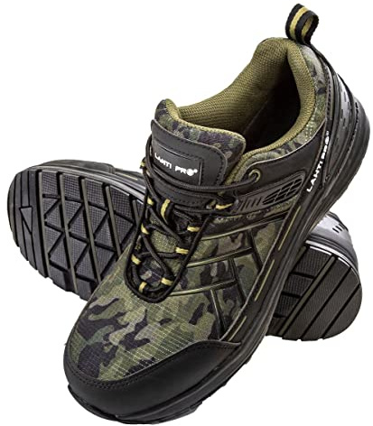 Lahti PRO Arbeitsschuhe Sicherheitsschuhe Herren/Damen Unisex | Größe: 40 | Farbe: Grüne | S2 SRC | EN ISO 20345 | Kunststoffkappe Rutschhemmend Schuhe Arbeitsschutzschuhe Schutzschuhe Antistatisch