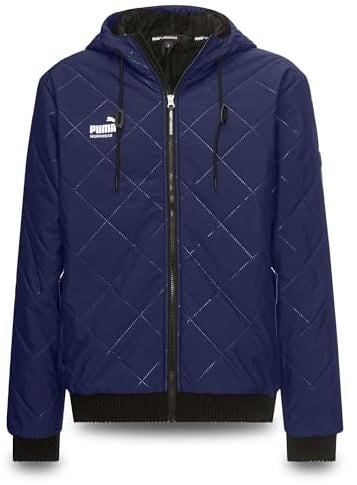 PUMA Workwear Winterjacke Herren mit Kapuze und Steppmuster - Warm gefüttert - Mit Kordelzug - Widerstandsfähige robuste Arbeitsjacke für Handwerk Produktion Logistik und Baugewerbe