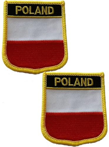 Bestickte Aufnäher mit Polen-Flagge, taktische Moral-Applikation, zum Aufbügeln, Aufnähen, 2 Stück (Polen)