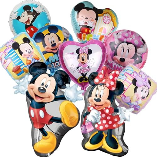 Minnie Mouse Luftballon,Minnie Mouse Geburtstagsdeko Minnie Luftballon Party Deko,Mickey Luftballon Party Dekoration,Mickey Deko Kindergeburtstag,Mickey Mouse Party Luftballon Deko Geburtstag Set