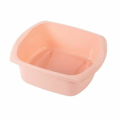 HoitoDeals 9.5L Plastic Rectangular Washing Up Bowl For Kitchen Sink Dishes Basin (1Pcs Blush)