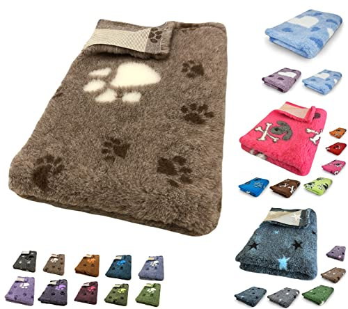 elropet Hundedecke Hundematte Premium 30mm Original rutschfest S/M/L für kleine Hunde/große Hunde Vet Bed höchste Qualitätsstufe (S 80cm X 50cm, Sterne GRÜN)
