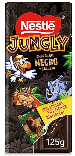 NESTLÉ JUNGLY Tableta de Chocolate Negro, 90g
