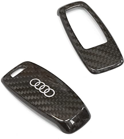 Audi 4M80712083Q0 Coque de clé en Carbone avec Logo Anneaux pour clé 8Y0959754 et 4N0959754