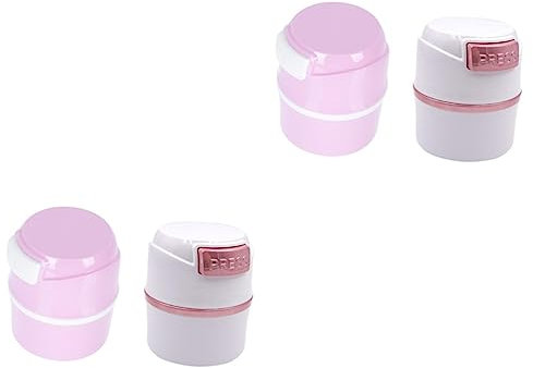 Beatifufu 4pcs Lash Adhesive Storage Box Double Eyelid Glue Organizer Sealed Jar for Eyelash Extensions Glue Portable Odorless