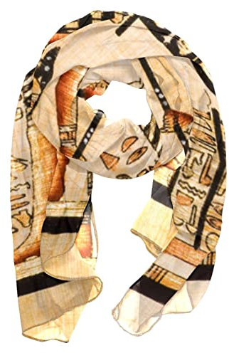 VBFOFBV Chiffon-Schals, Tücher und Wraps für Abendkleider, großer weicher Hochzeitsschal,Ethnische Vintage Kunst des alten Ägypten Stammes
