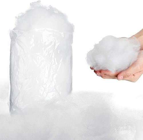 Nieve Algodonada de Poliéster. Relleno de Fibra de Poliéster. Nieve Artificial. (300g - 1m2)